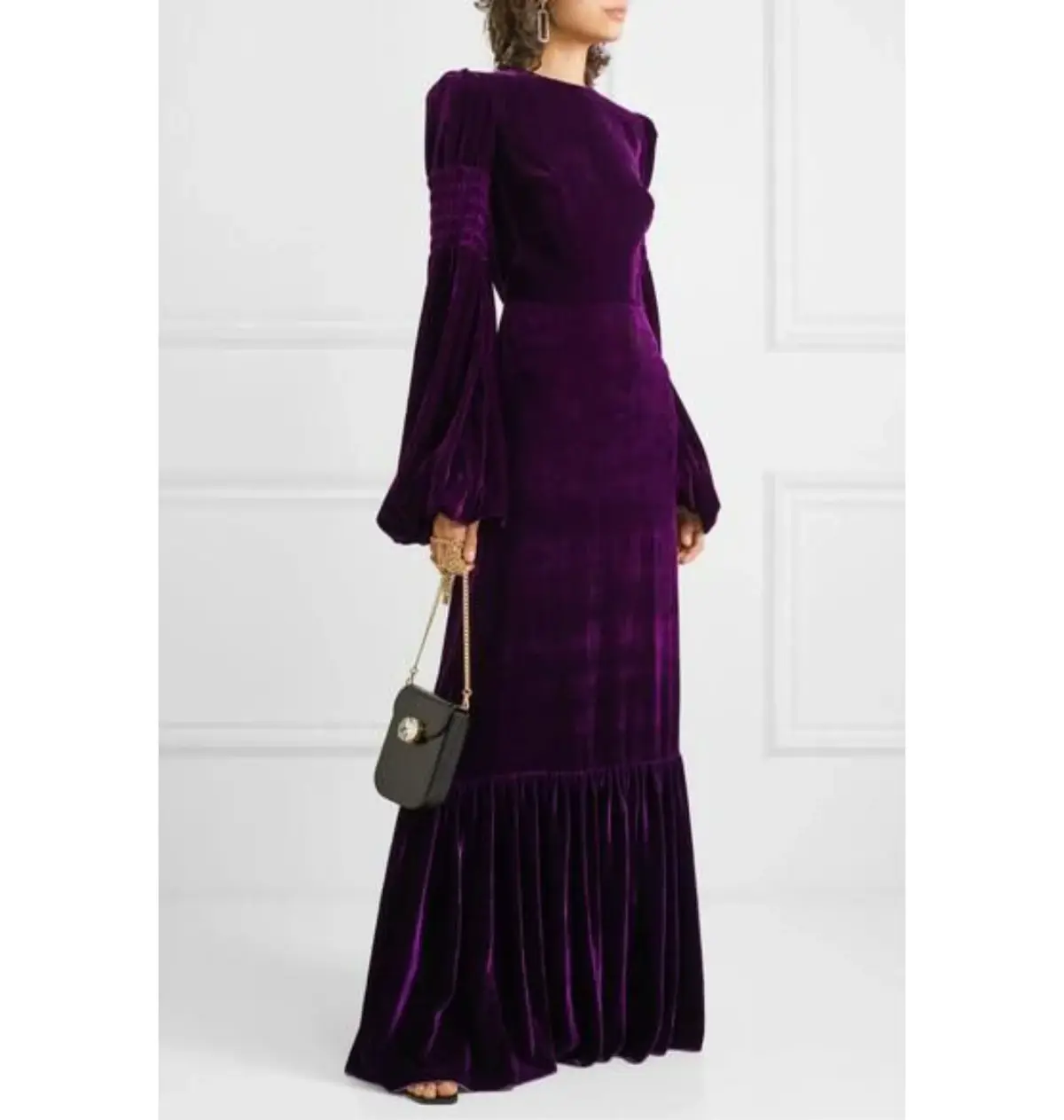 The Vampire’s Wife Amethyst Velvet Gown Deep Plum Size UK 12 - Image 2