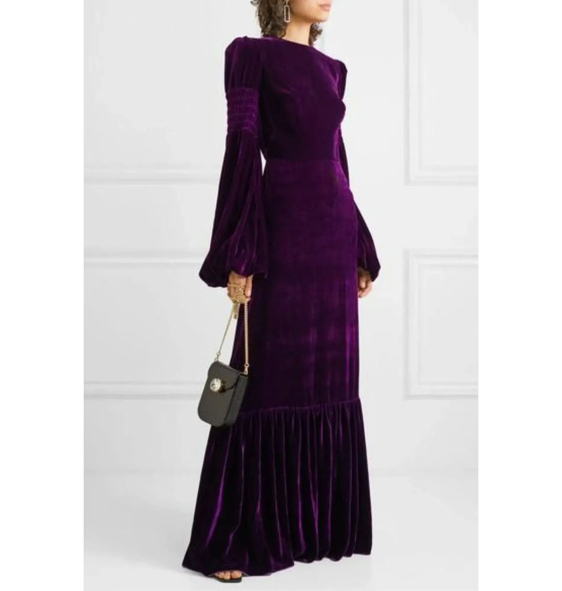 The Vampire’s Wife Amethyst Velvet Gown Deep Plum Size UK 12 - Image 2