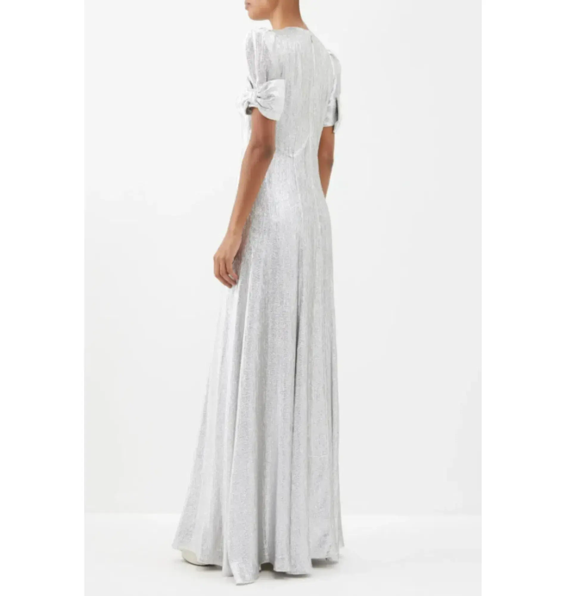 The Vampire’s Wife American Chevron Lame Gown Silver Size UK 10 - Image 3