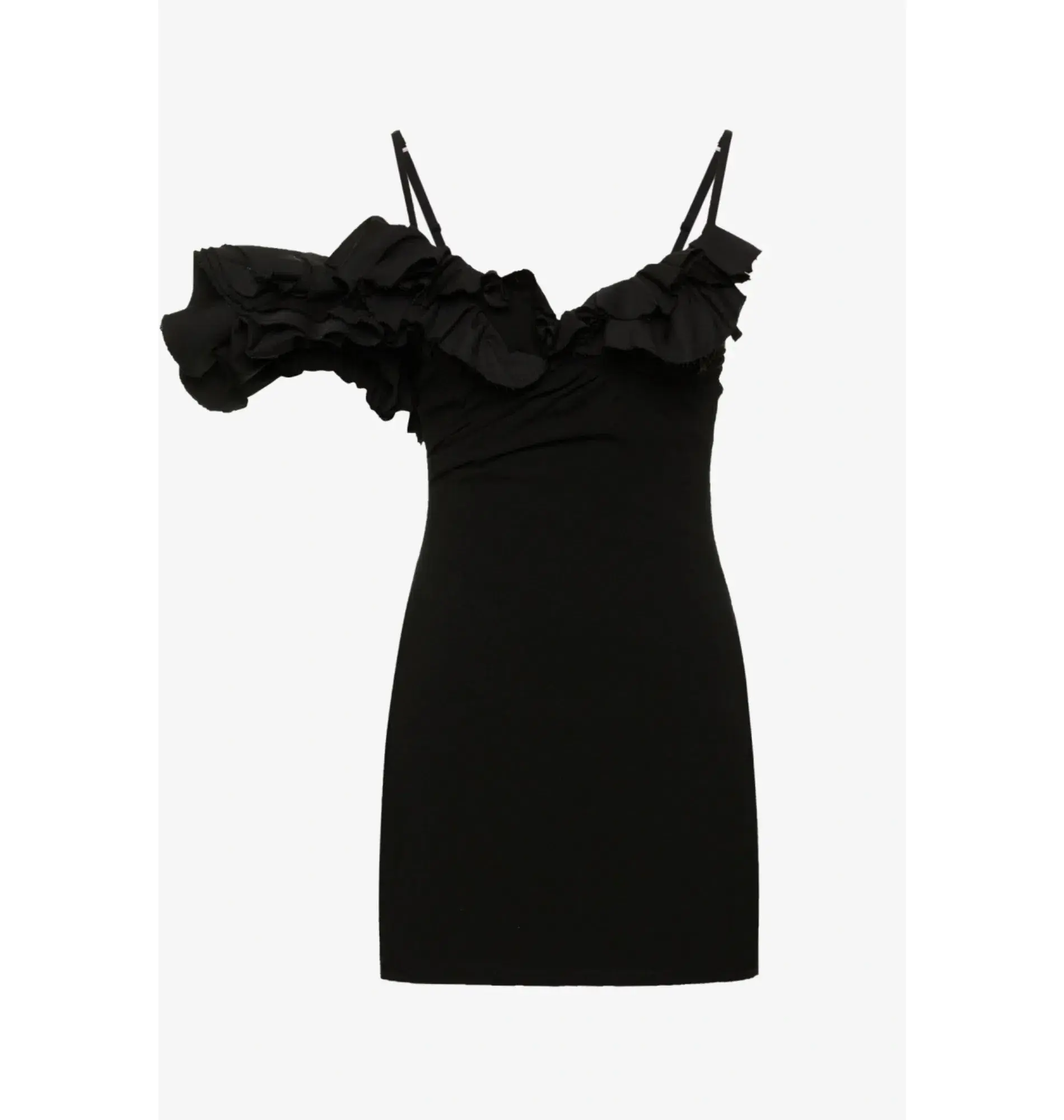 Jacquemus Le Robe Duna Frill Dress Black Size UK 10  - Image 6