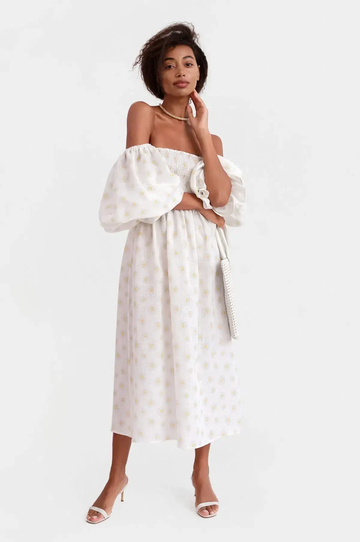 Sleeper Atlanta Daisy Midi Dress Floral Size S / UK 8 - Image 2
