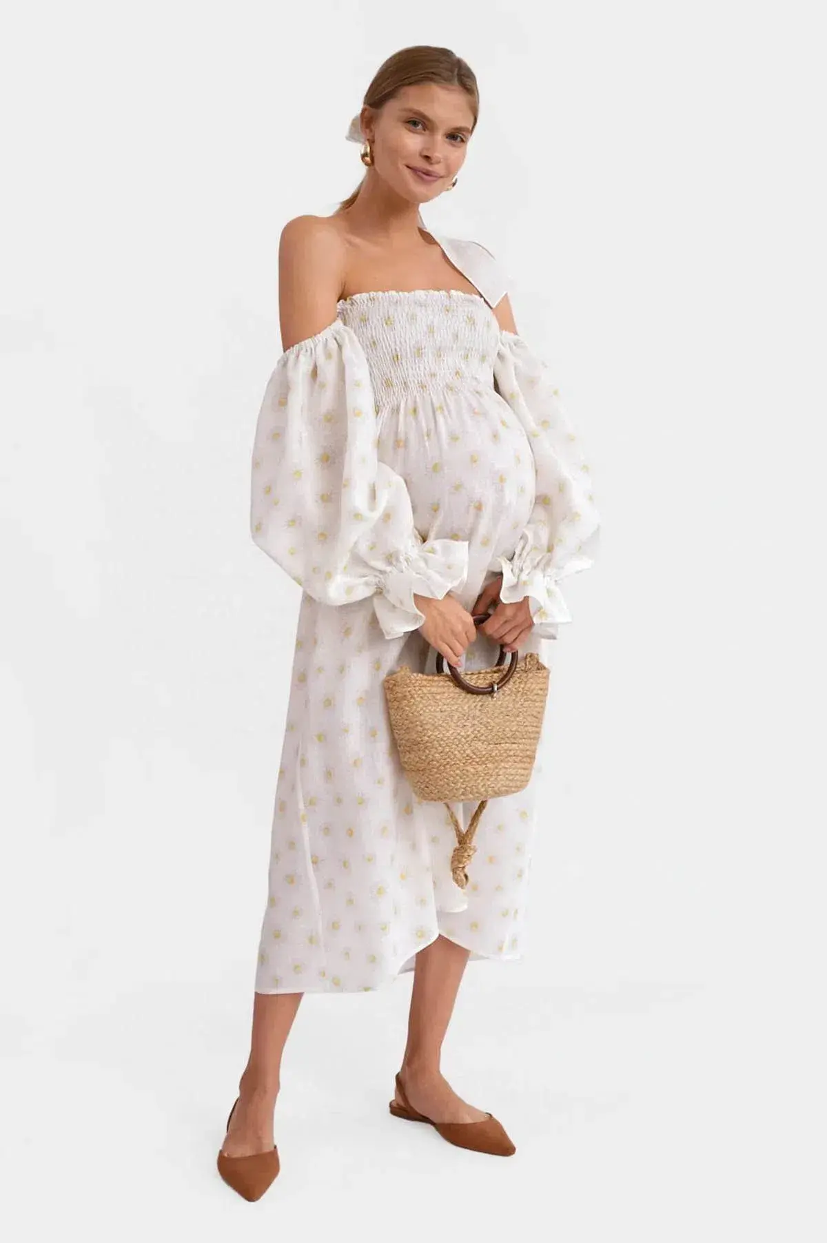 Sleeper Atlanta Daisy Midi Dress Floral Size S / UK 8 - Image 3