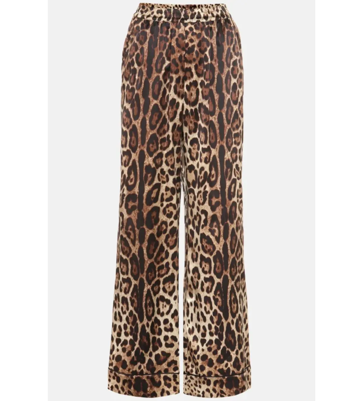 Dolce & Gabbana Leopard Silk Trousers UK 10 - Image 3