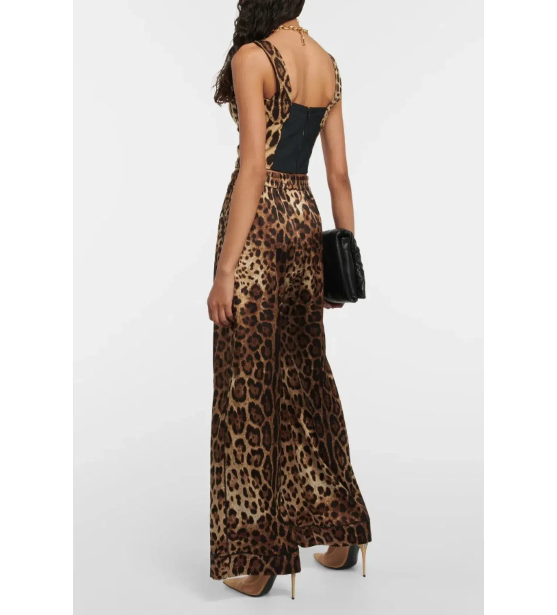 Dolce & Gabbana Leopard Silk Trousers UK 10 - Image 2