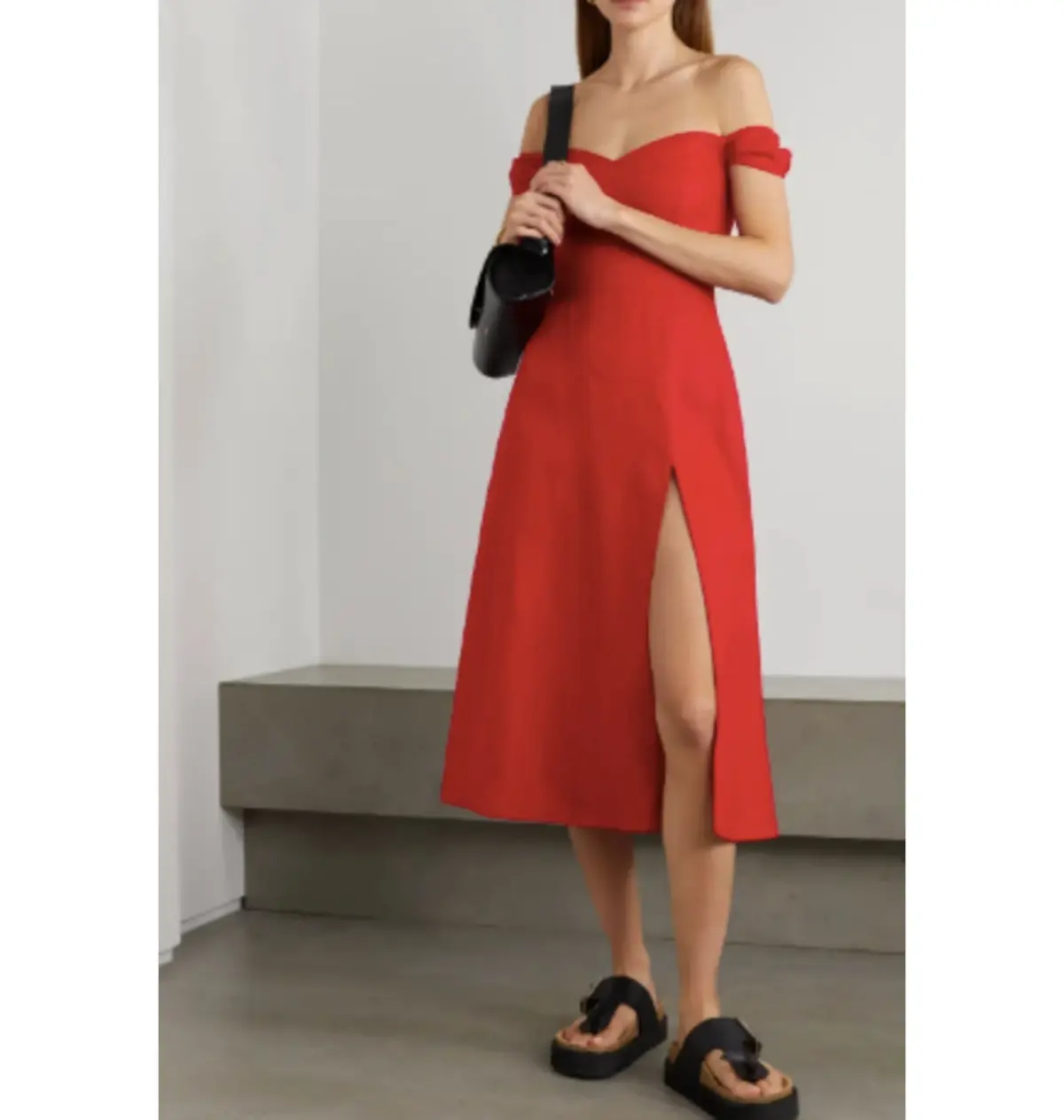 Reformation Bridgton Dress Red Size UK 10 - Image 1