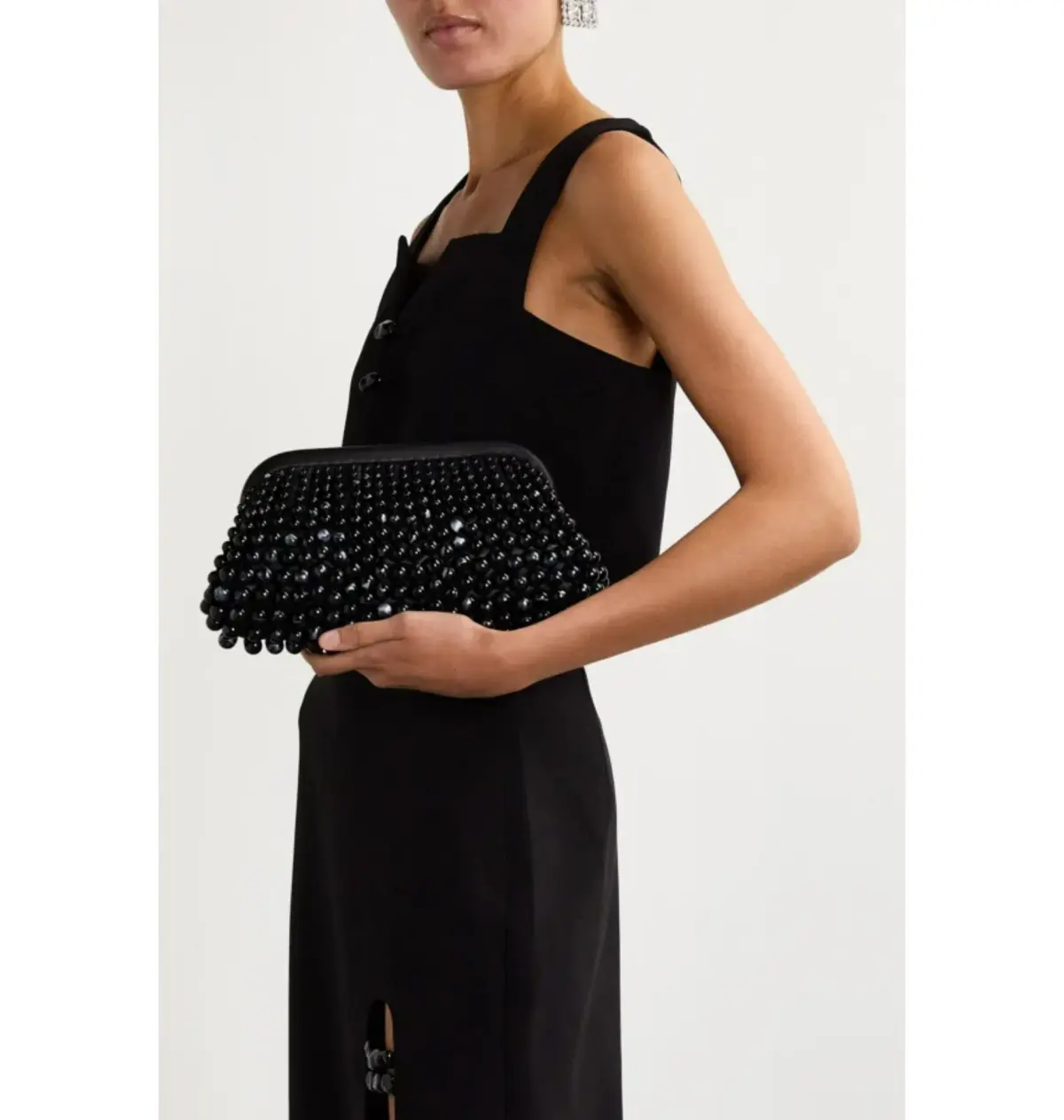 Cult Gaia Nia Beaded Clutch Black  - Image 2