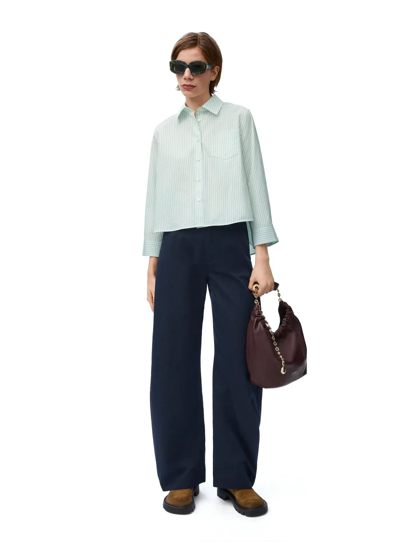 Loewe Trapeze Shirt Green Size UK 12 - Image 1