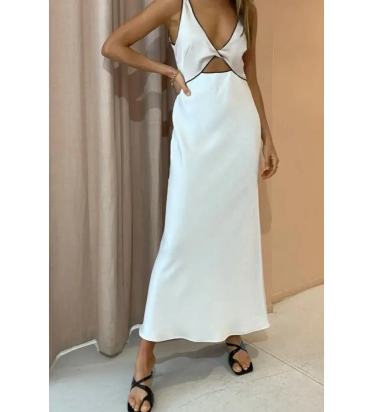 Bec & Bridge Sandy Maxi Dress Ivory Size 12 - Image 3