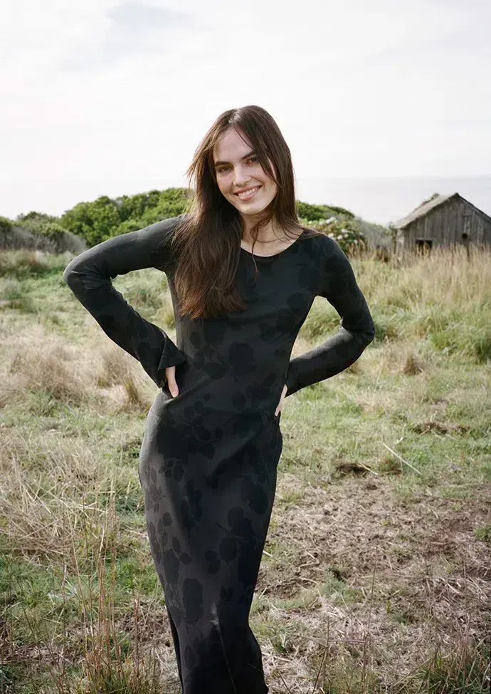 Realisation Par Gia Maxi Dress Midnight Rose Black Size L / UK 12 - Image 3