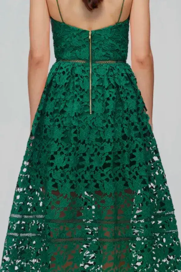 Self-Portrait Azalea Dress Green Size UK 12 - Image 2