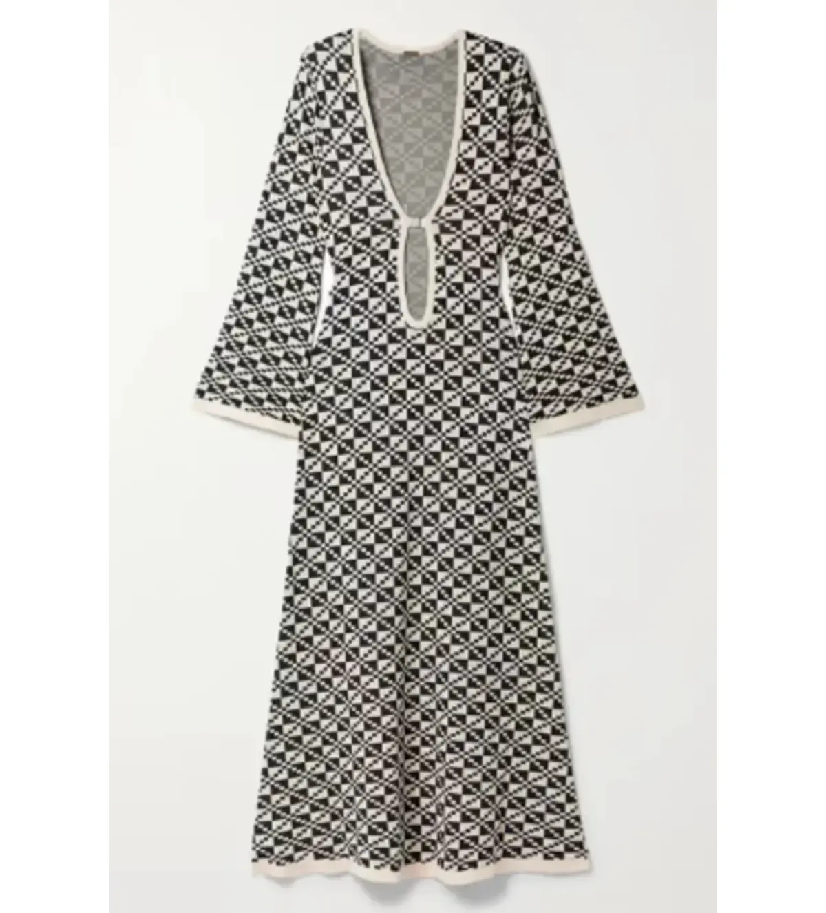 Dodo Bar Or Black Lori Cut Out Knit Maxi Print Size 12 - Image 4