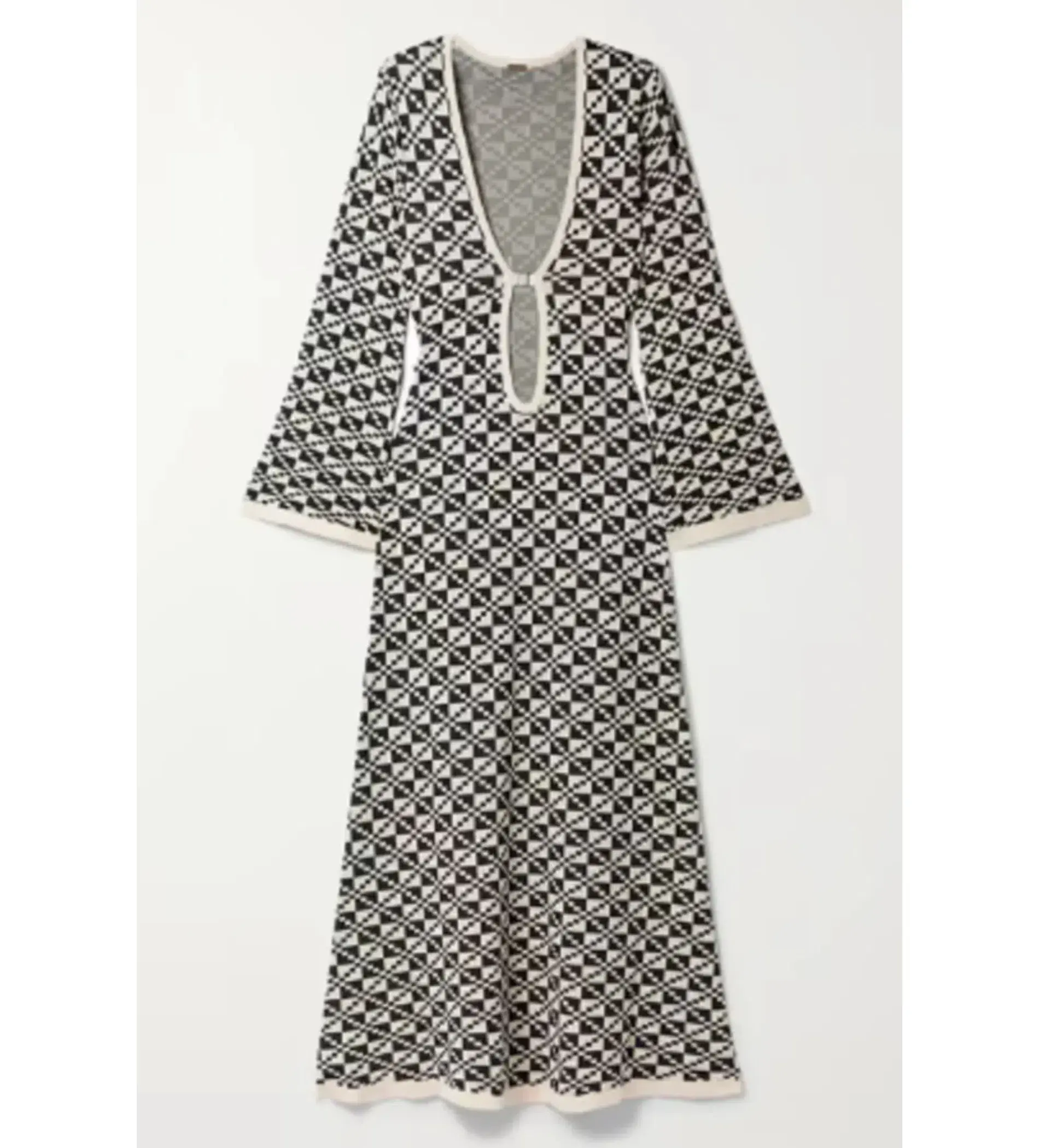 Dodo Bar Or Black Lori Cut Out Knit Maxi Print Size 12 - Image 4