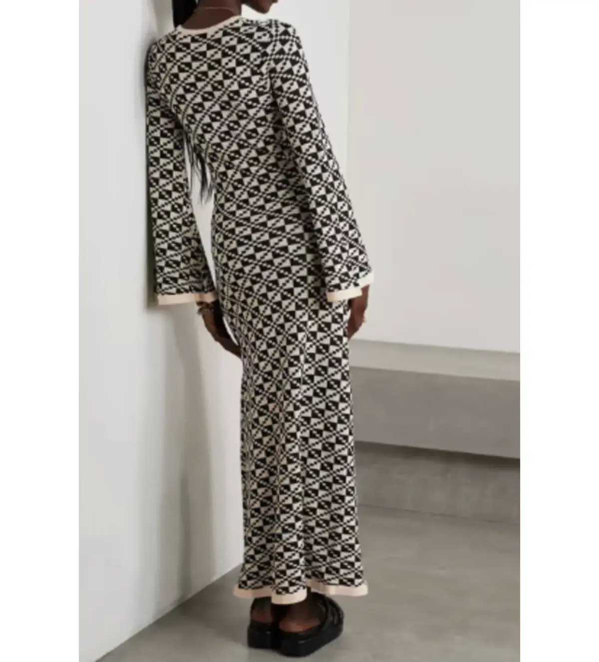 Dodo Bar Or Black Lori Cut Out Knit Maxi Print Size 12 - Image 2