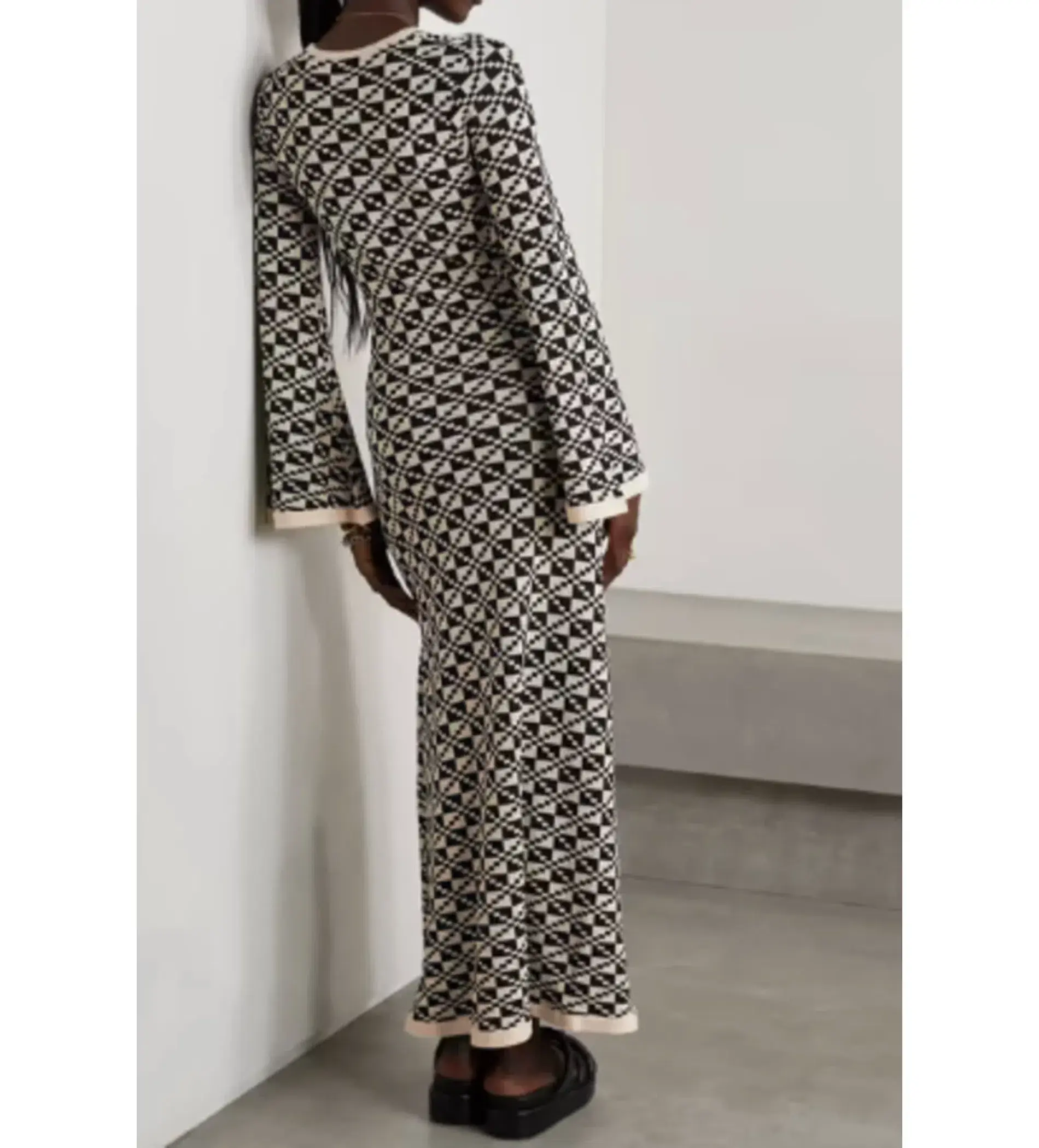 Dodo Bar Or Black Lori Cut Out Knit Maxi Print Size 12 - Image 2