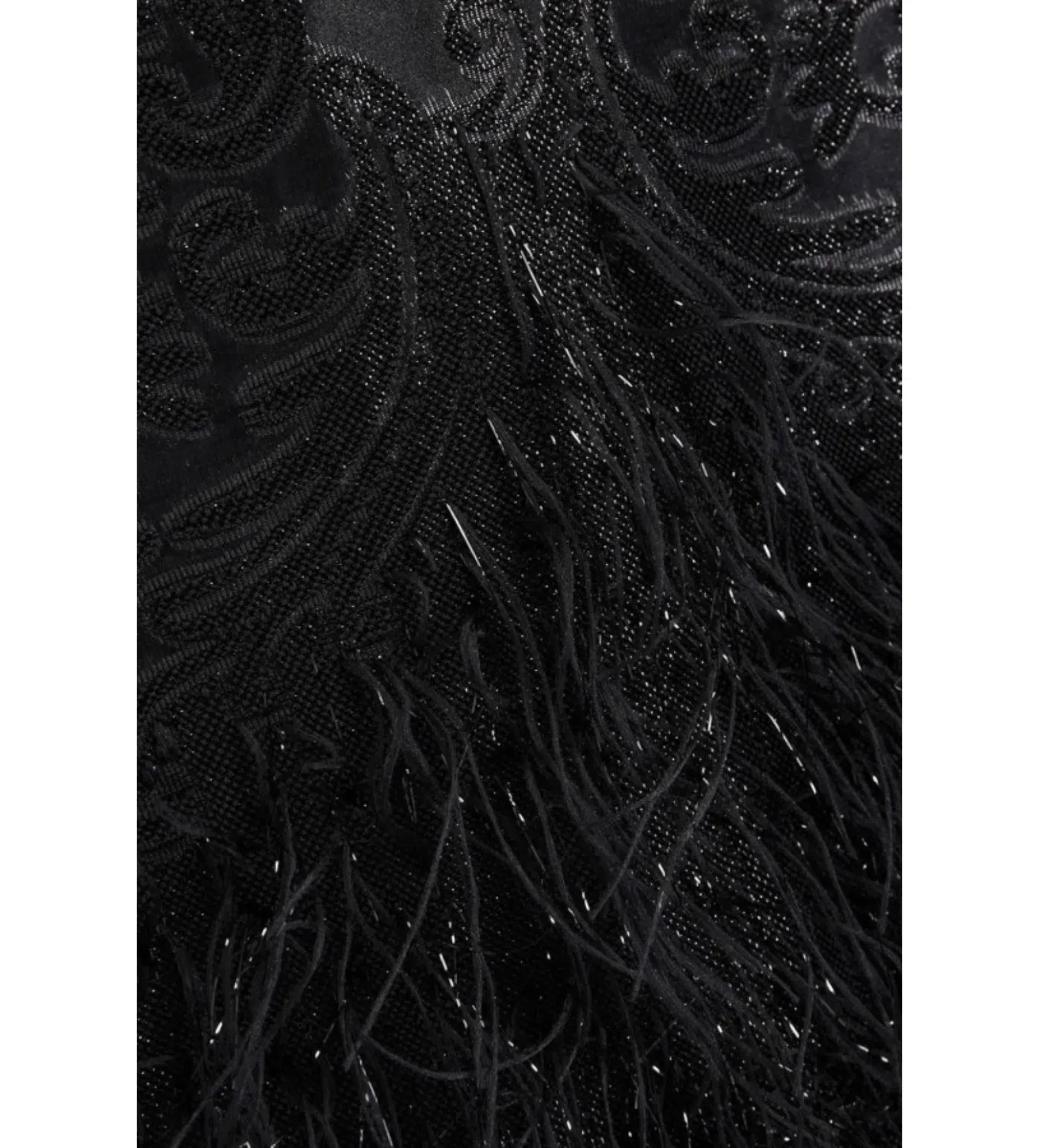 Ganni Jacquard Feather Mini Dress  Black  Size UK 10 - Image 3