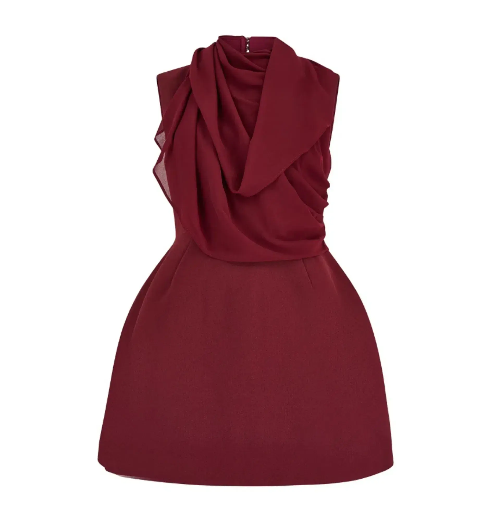 Odd Muse Ultimate Muse Gathered Mini Dress in Bordeaux Size UK 12 - Image 7