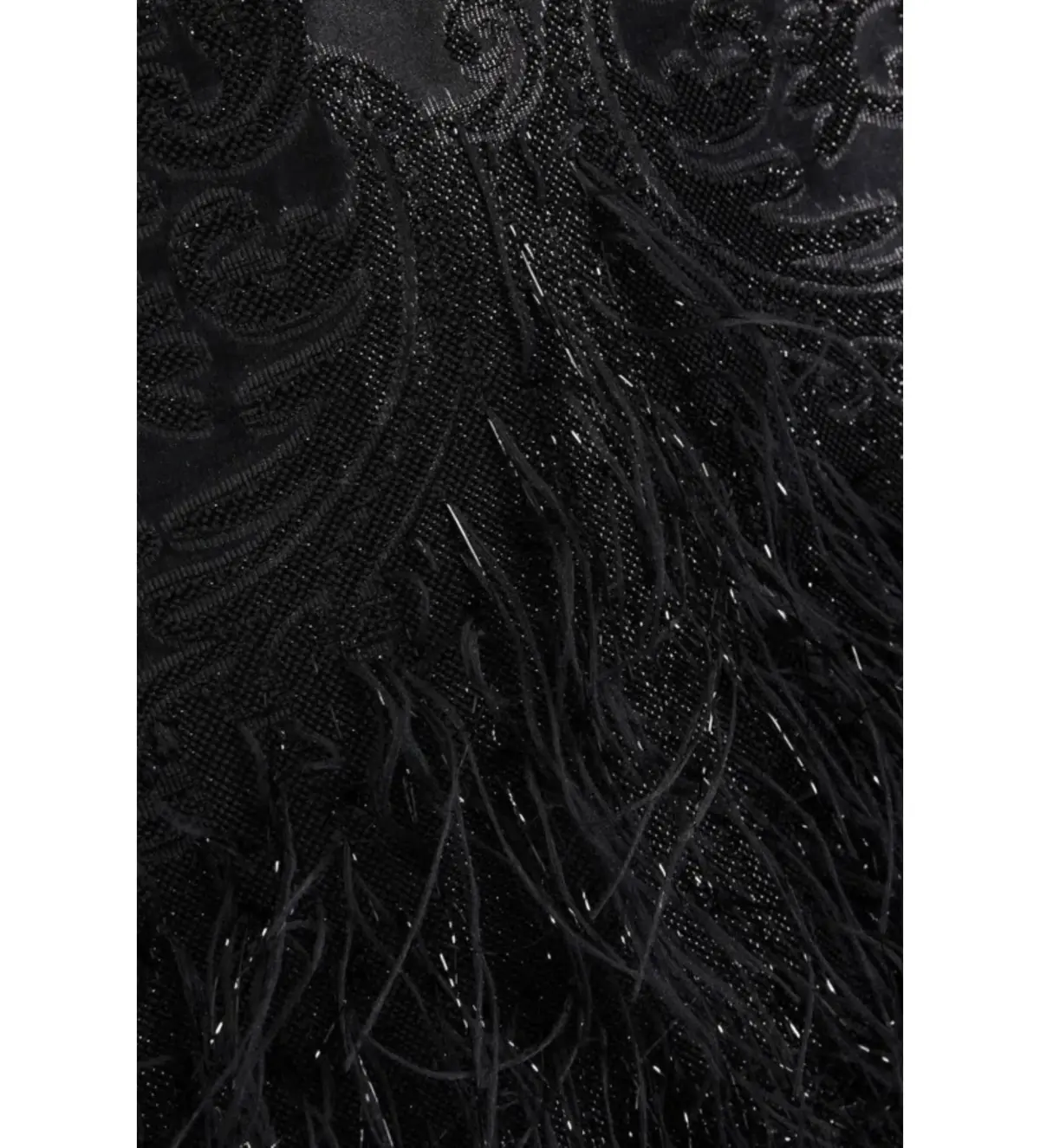 Ganni Jacquard Feather Mini Dress  Black  Size UK 12  - Image 3
