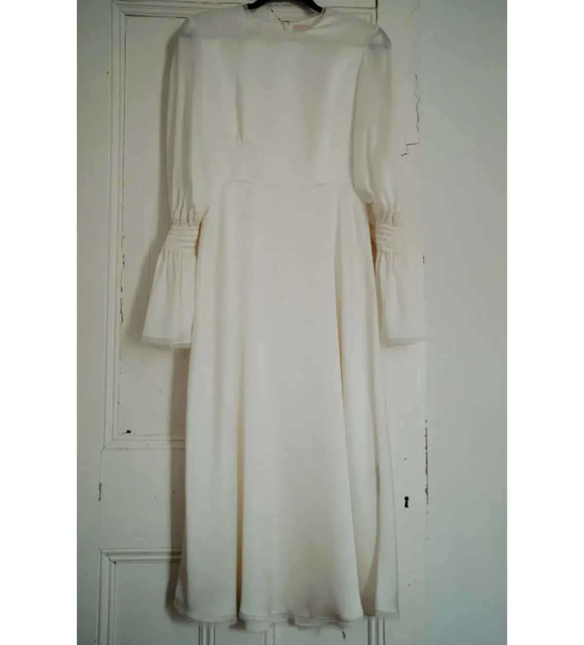 Roksanda Duana Silk Midi Dress White Size 10 - Image 3