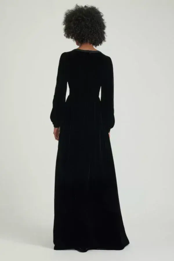 Saloni Camille Dress Black Size 10 - Image 3