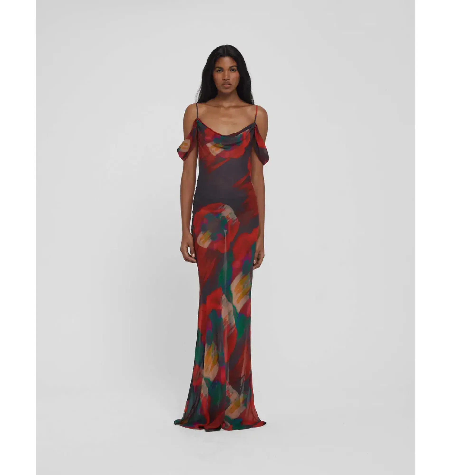 Rat & Boa Adriana Dress in Abstract Floral Print Size L/ AU 12 - Image 1