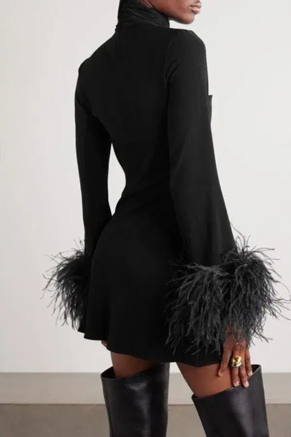 16Arlington Odessa Mini Dress Black Size UK 12  - Image 2