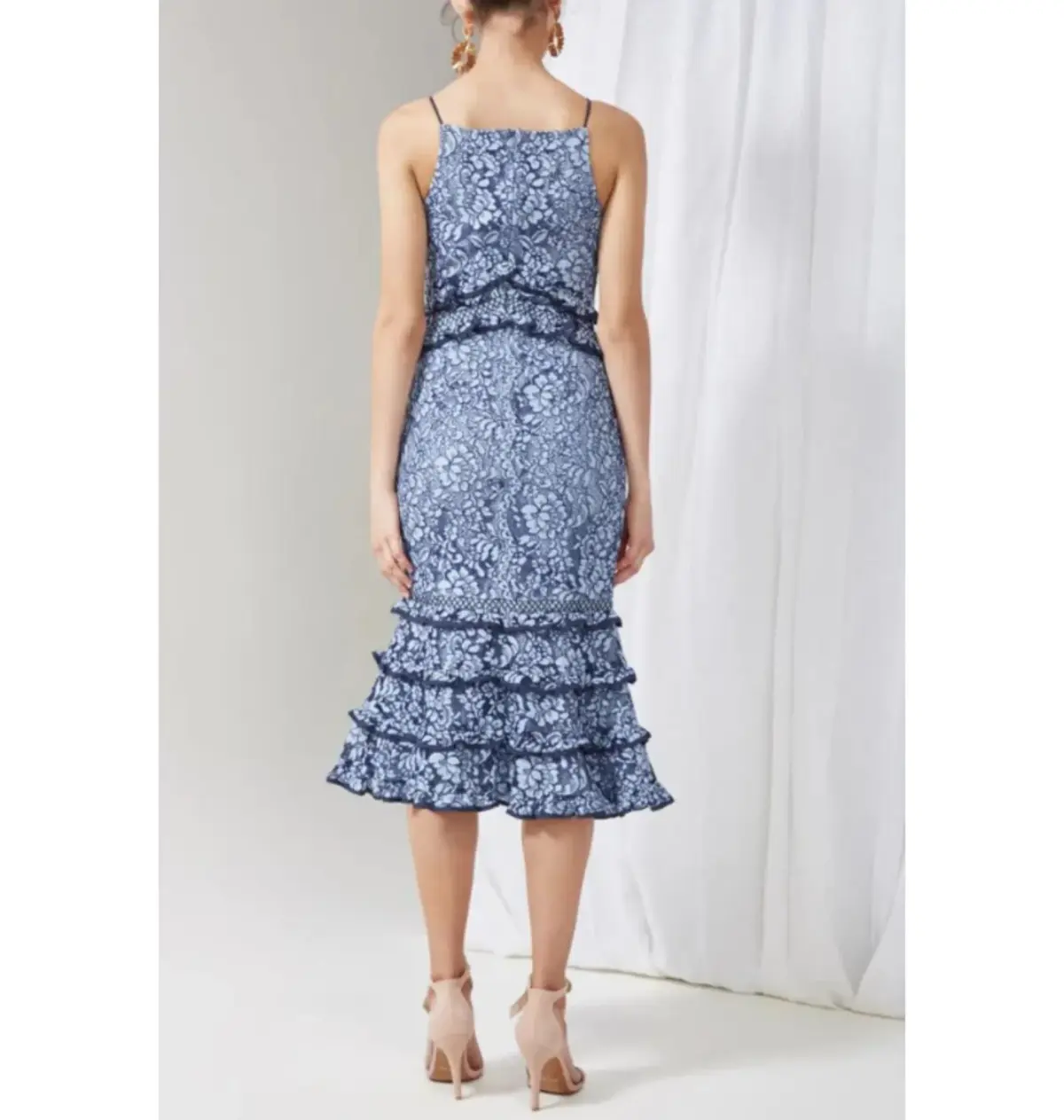 Keepsake The Label Catch Me Lace Midi Dress Floral Size 12 - Image 2
