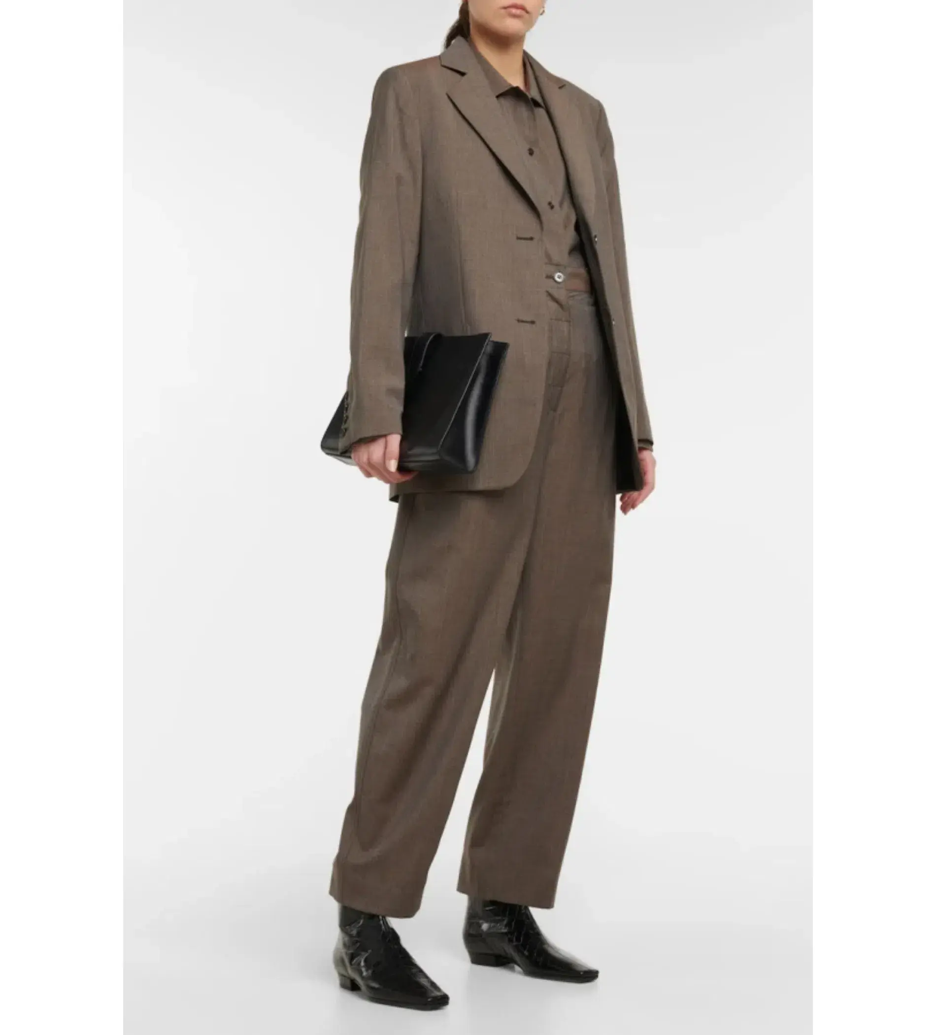 Totême  Wool Blazer Brown Size 10 - Image 1