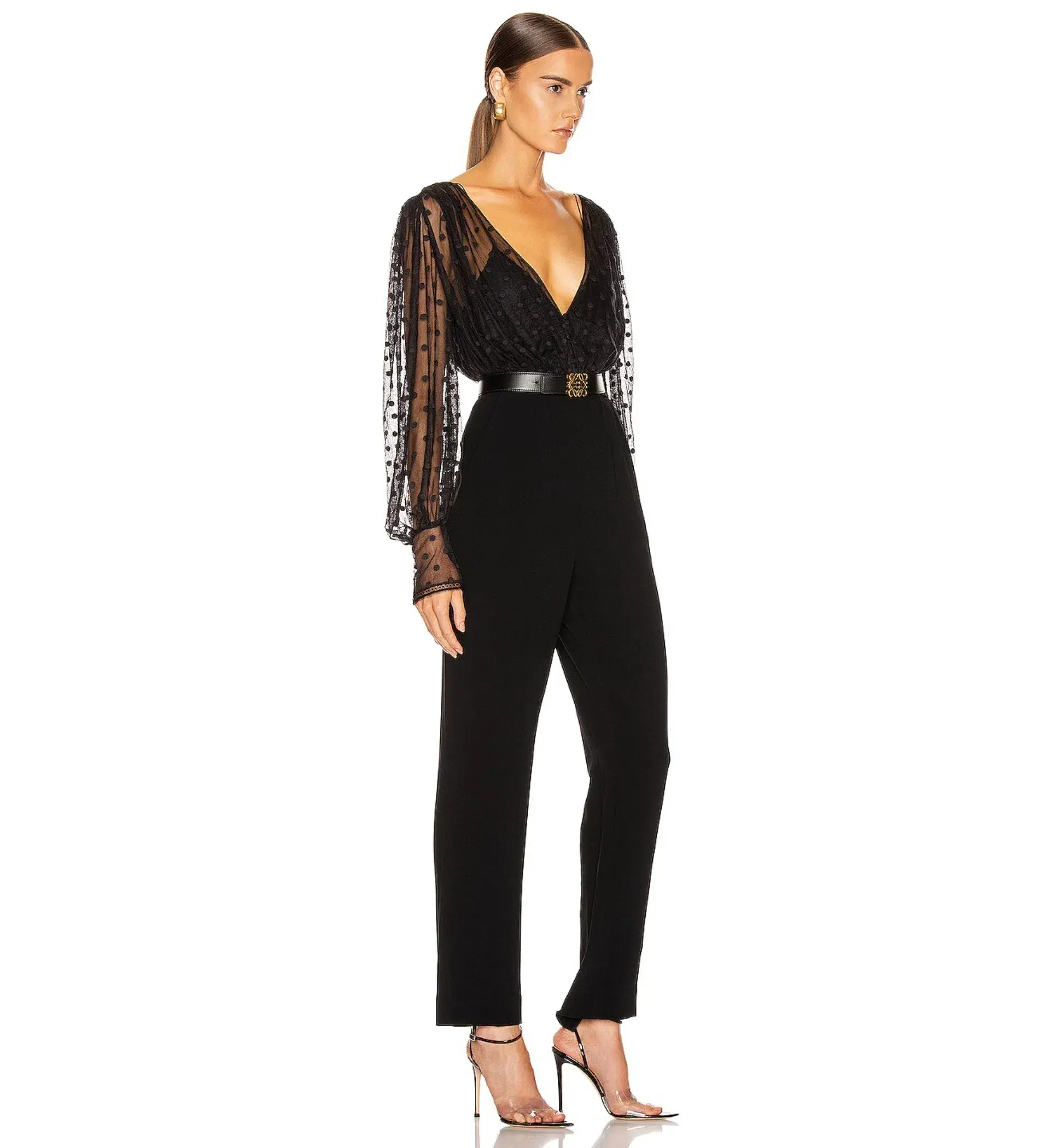 Saloni Bernadette Jumpsuit Black Size UK 12  - Image 2