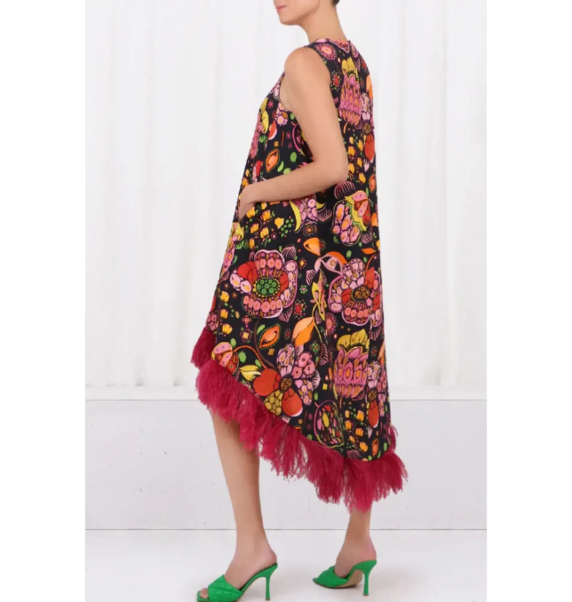 La DoubleJ La Scala Midi Dress Print Size 12 - Image 2
