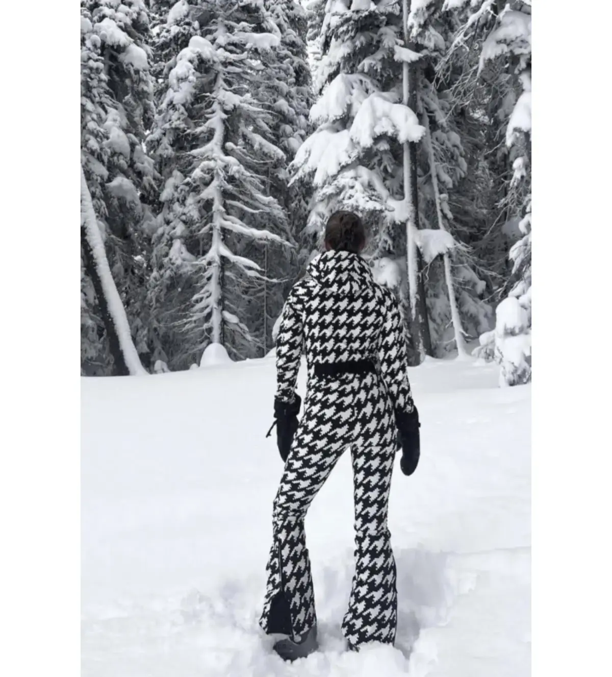 Perfect Moment Houndstooth Ski Suit Print Size UK 12 - Image 5