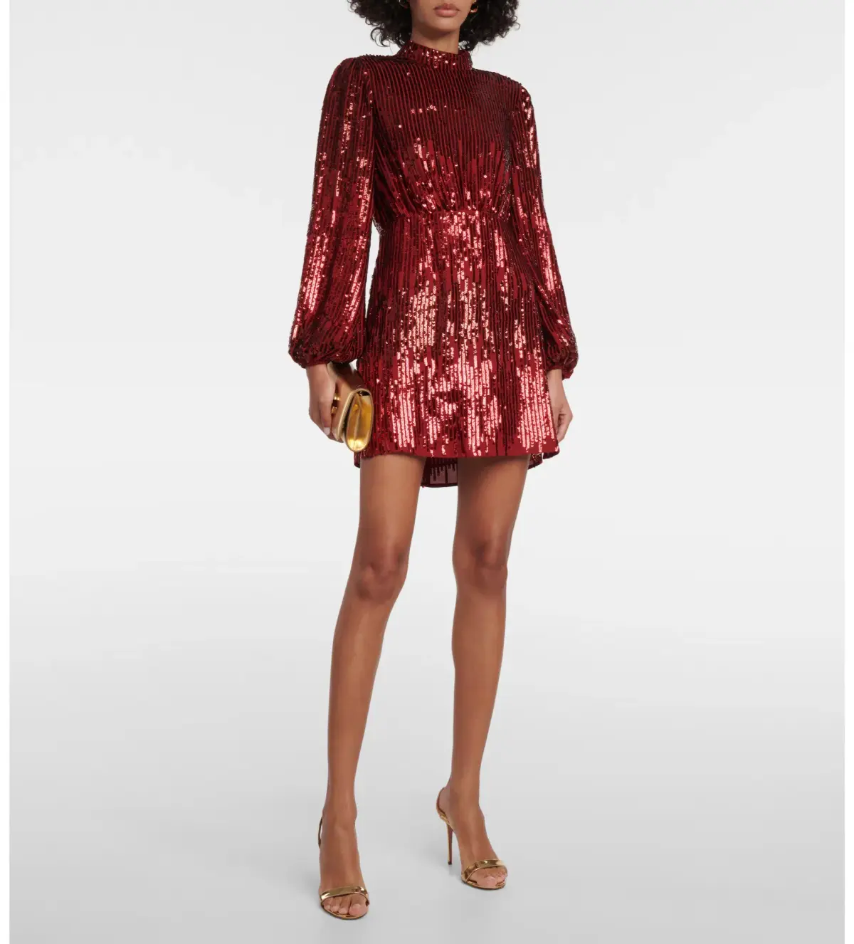 RIXO  Samantha Mini Dress Red Sequin Size UK 12 - Image 1