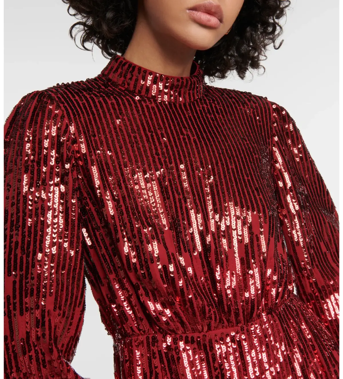 RIXO  Samantha Mini Dress Red Sequin Size UK 12 - Image 2