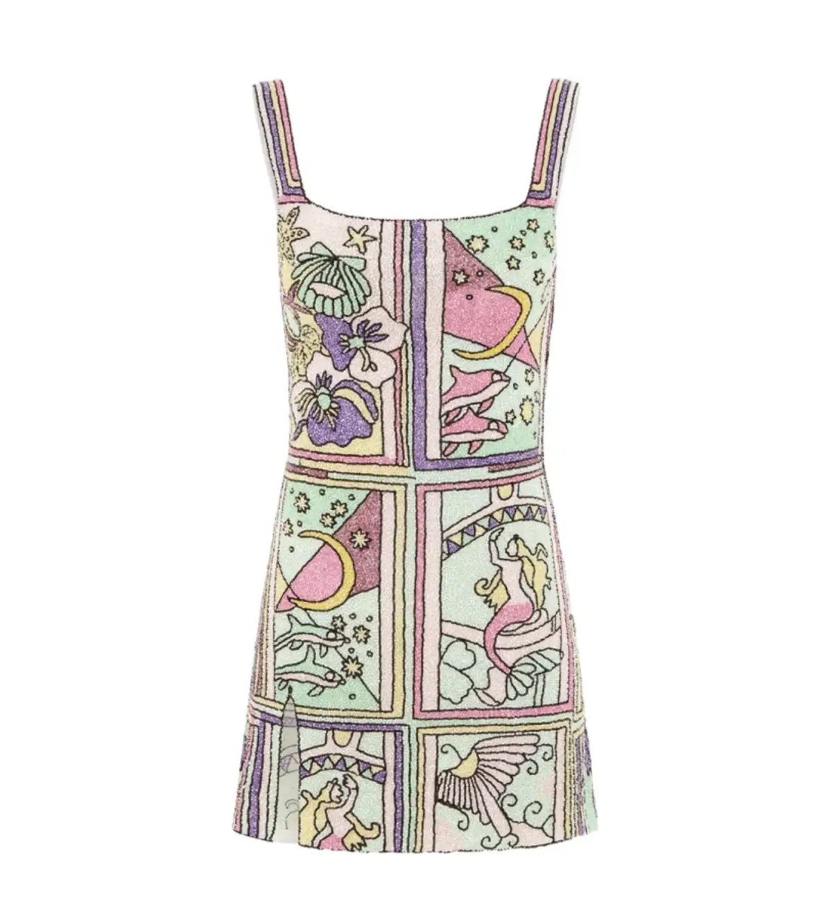 Oceanus Talia Mini Dress Multi Size UK 12 - Image 6