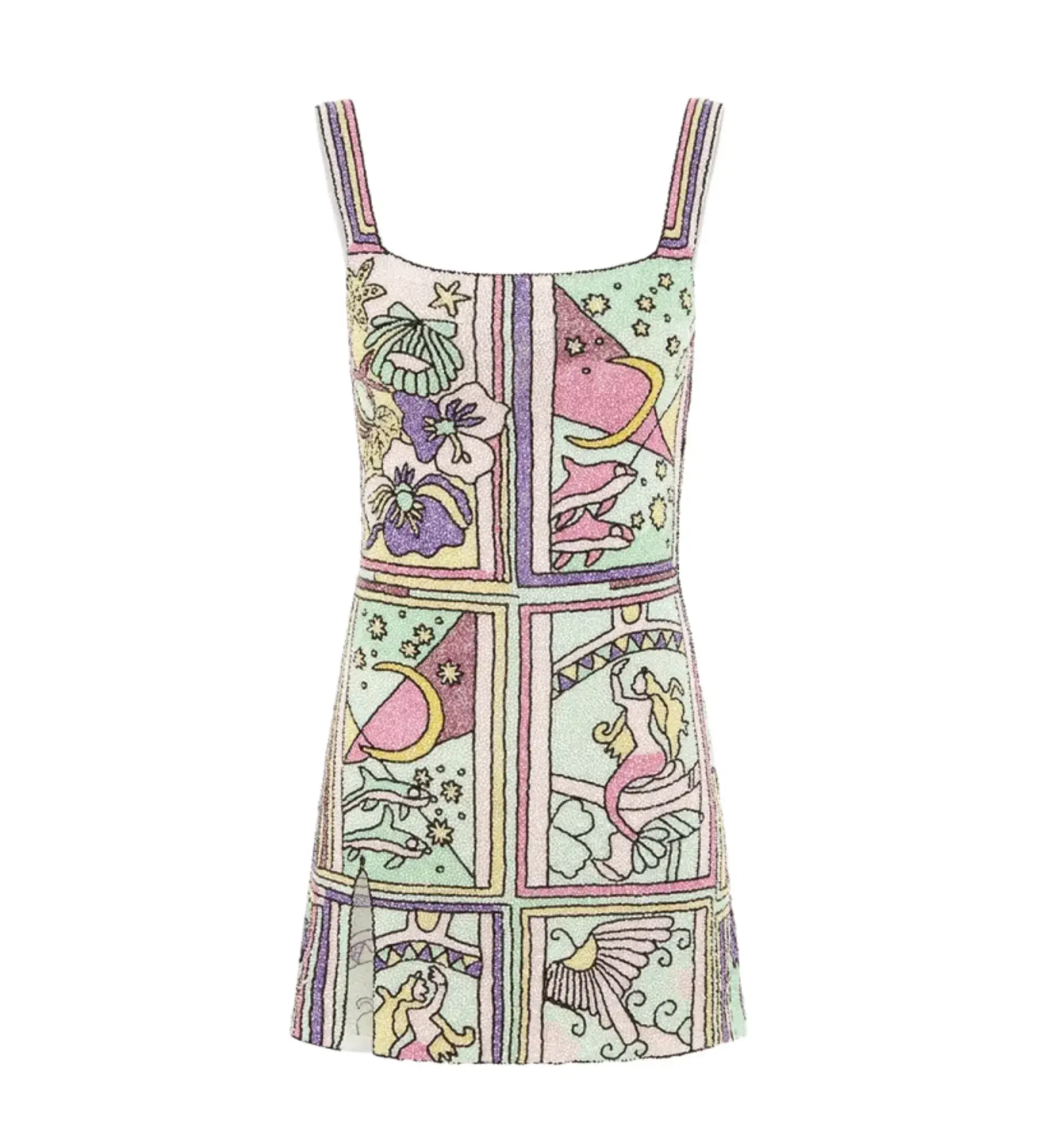 Oceanus Talia Mini Dress Multi Size UK 12 - Image 6