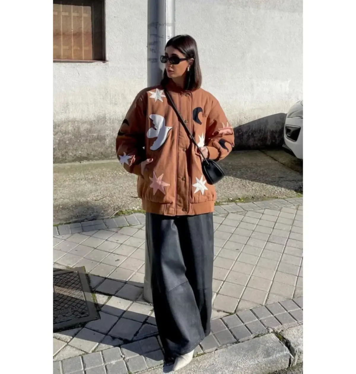 Sezane Richie Jacket Brown Size UK 10 - Image 1