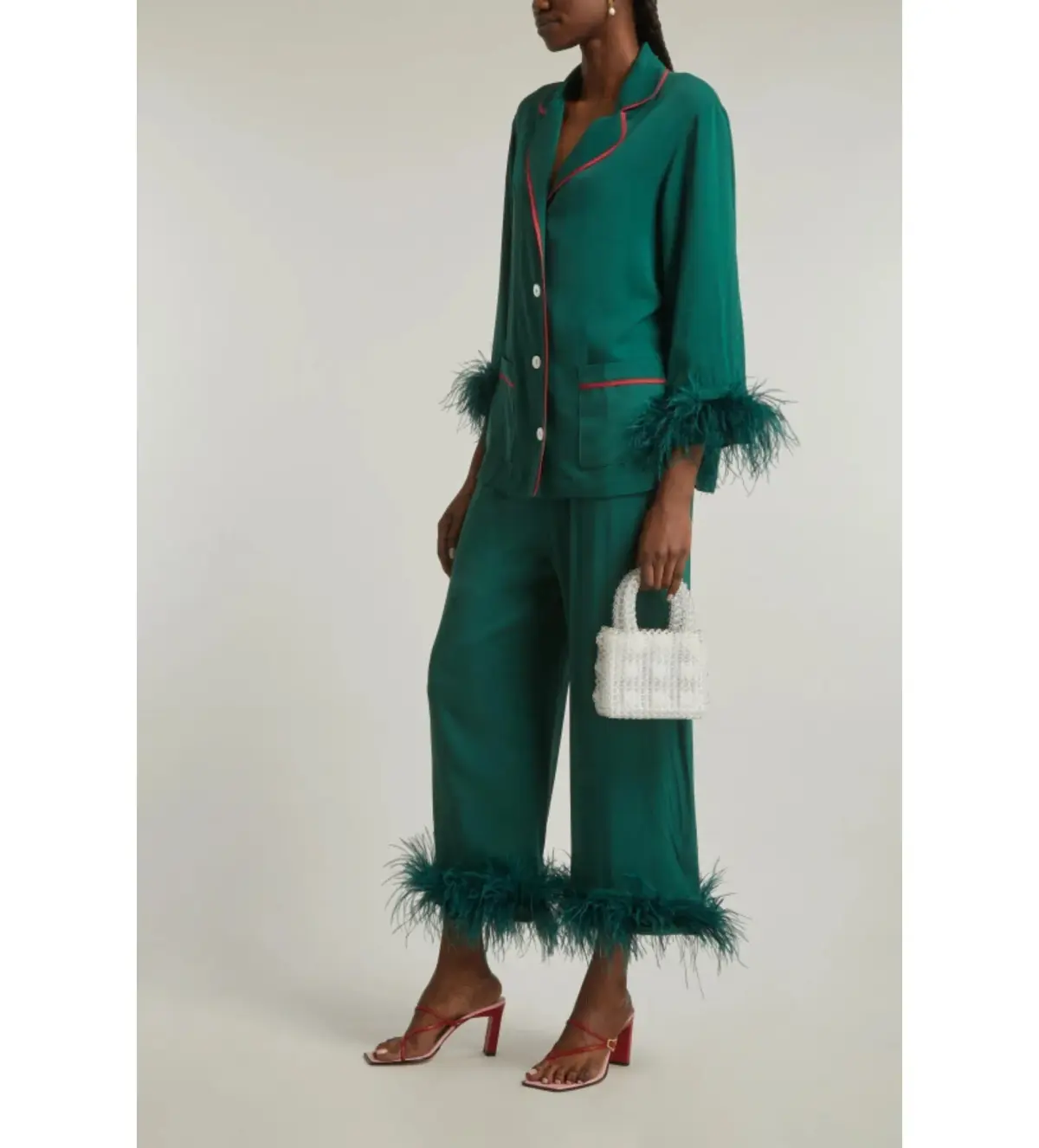 Sleeper  Party Pyjama Set Green Size UK 10 - Image 1