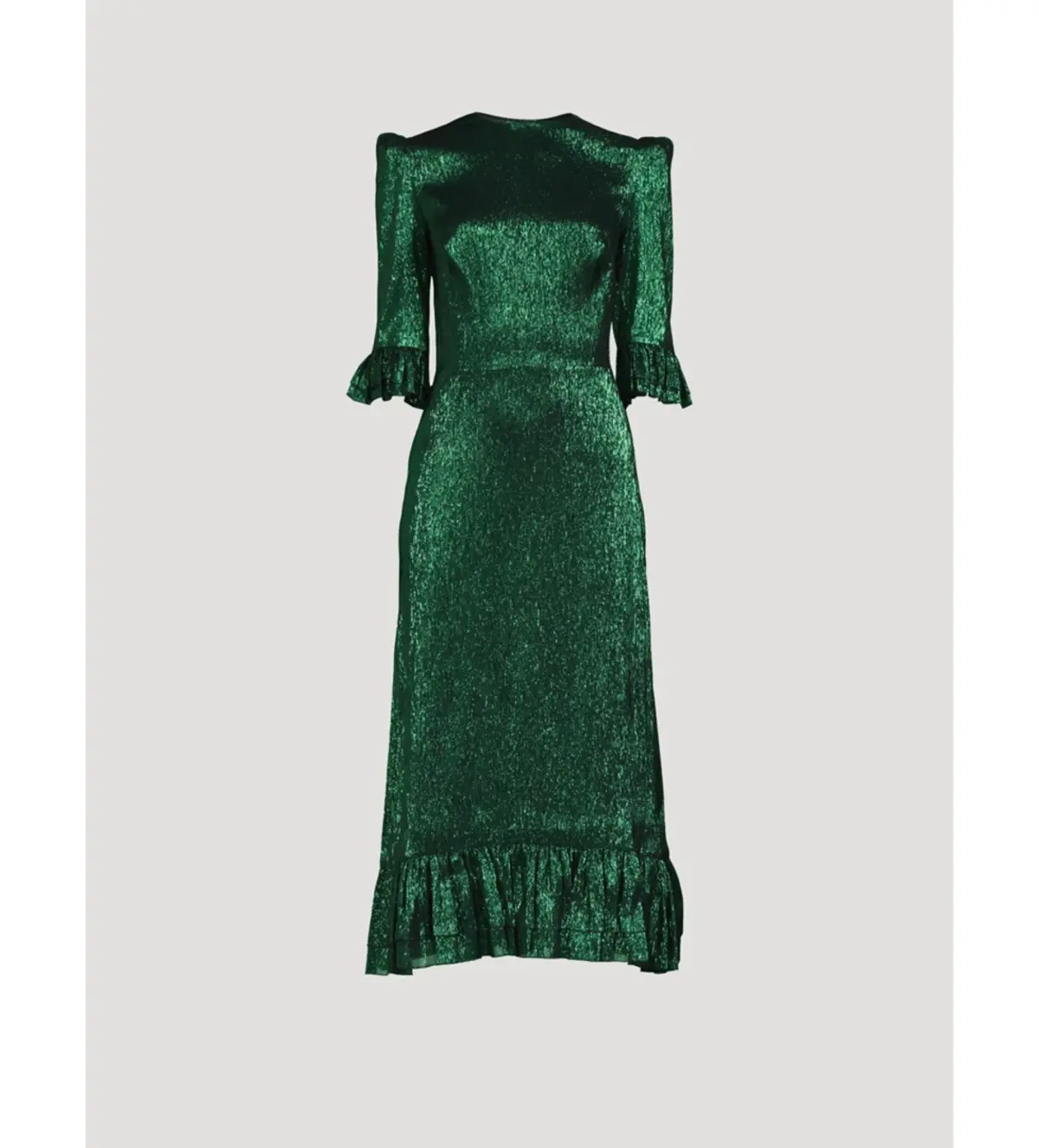 The Vampire’s Wife Falconetti Midi Dress Metalic Green Size UK 14 - Image 4