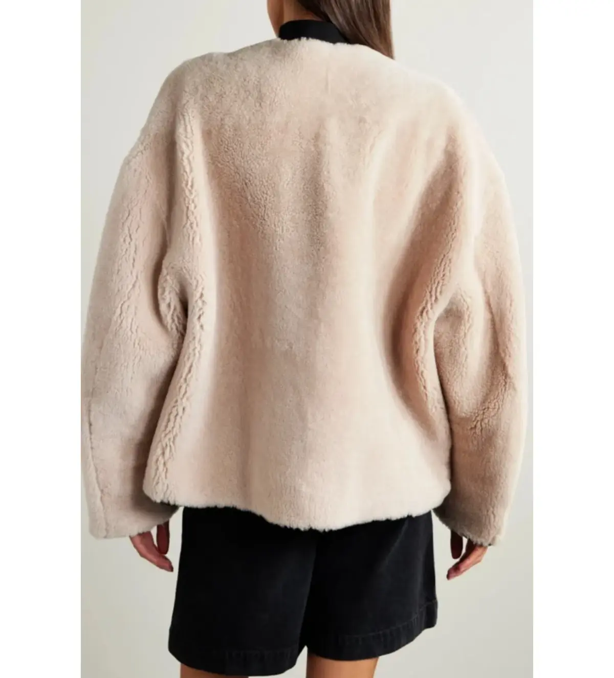 Totême Rent Shearling Jacket Beige Size M/UK 10 - Image 2