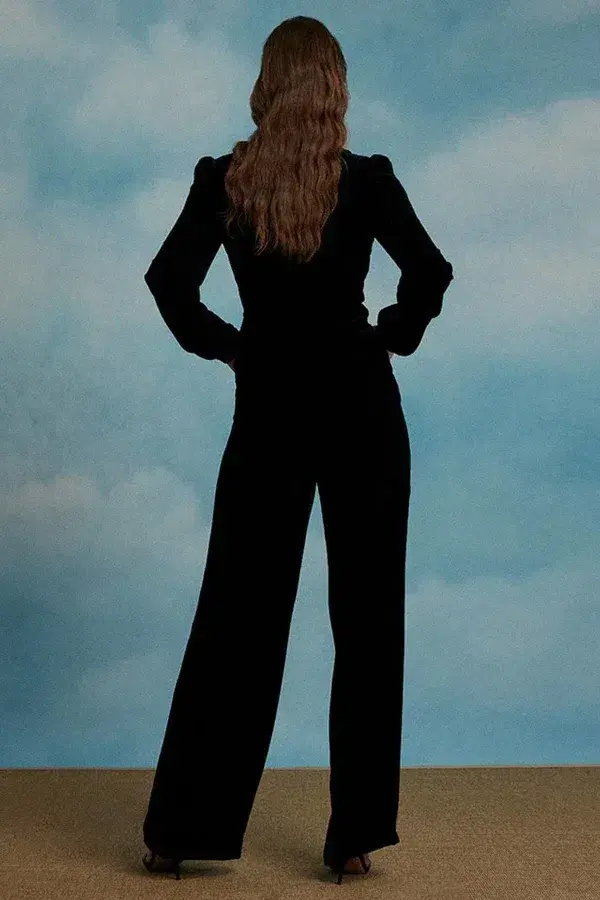 Saloni Camille Jumpsuit Black Size UK 10 - Image 2