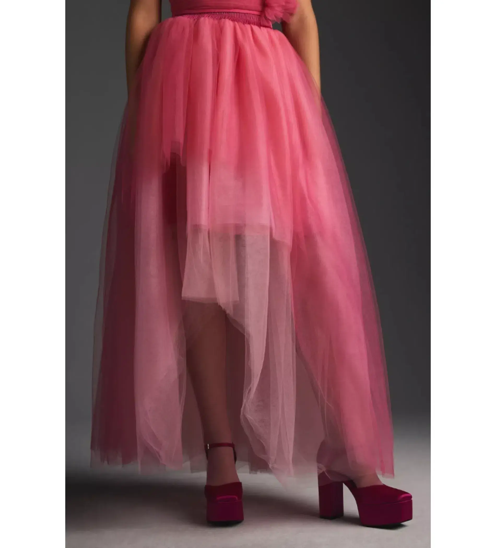 HUTCH Tulle Midi Skirt Pink Size M / UK 10 - Image 2