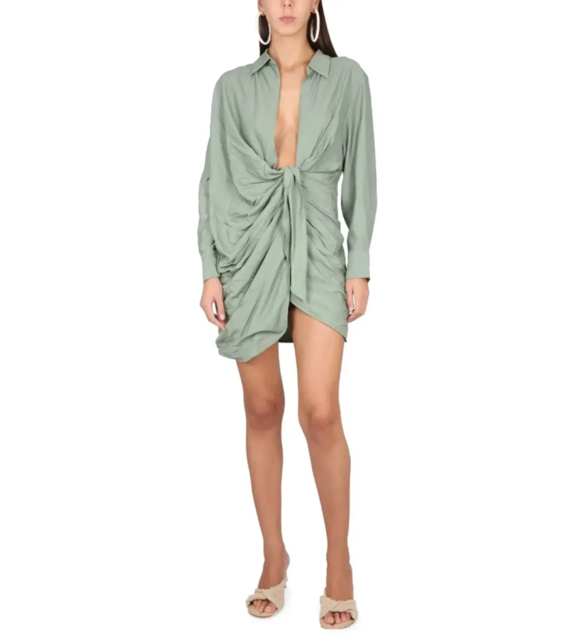 Jacquemus Bahia Mini Dress Green Size UK 14 - Image 2