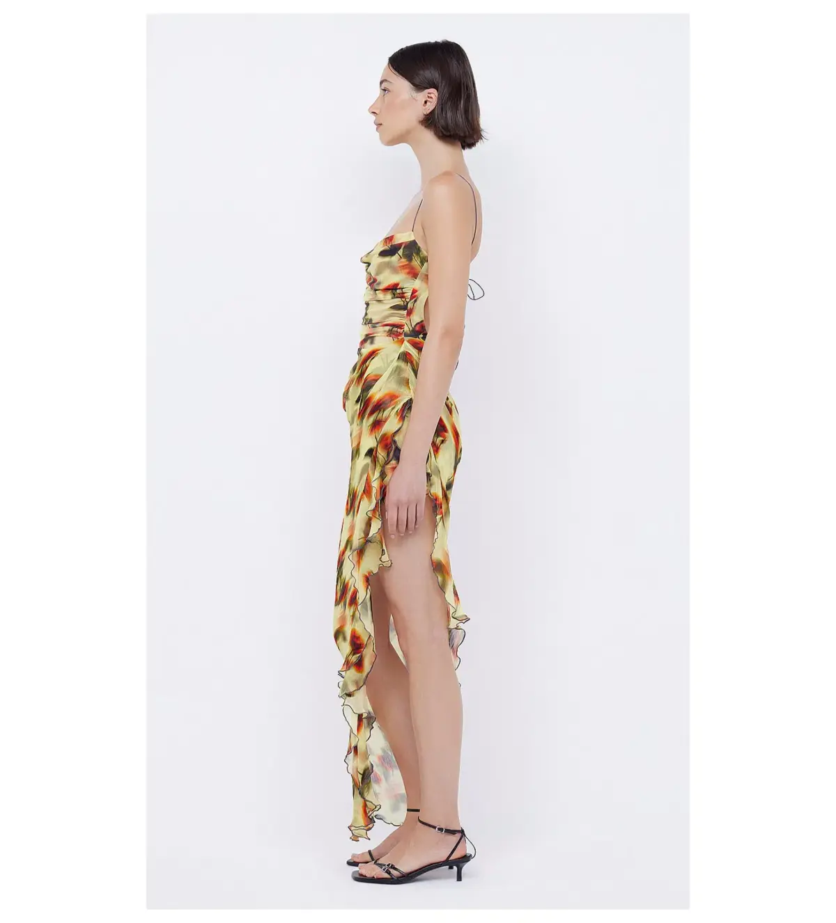 Bec & Bridge Fiore Asym Maxi Dress Multi Size UK 12 - Image 4