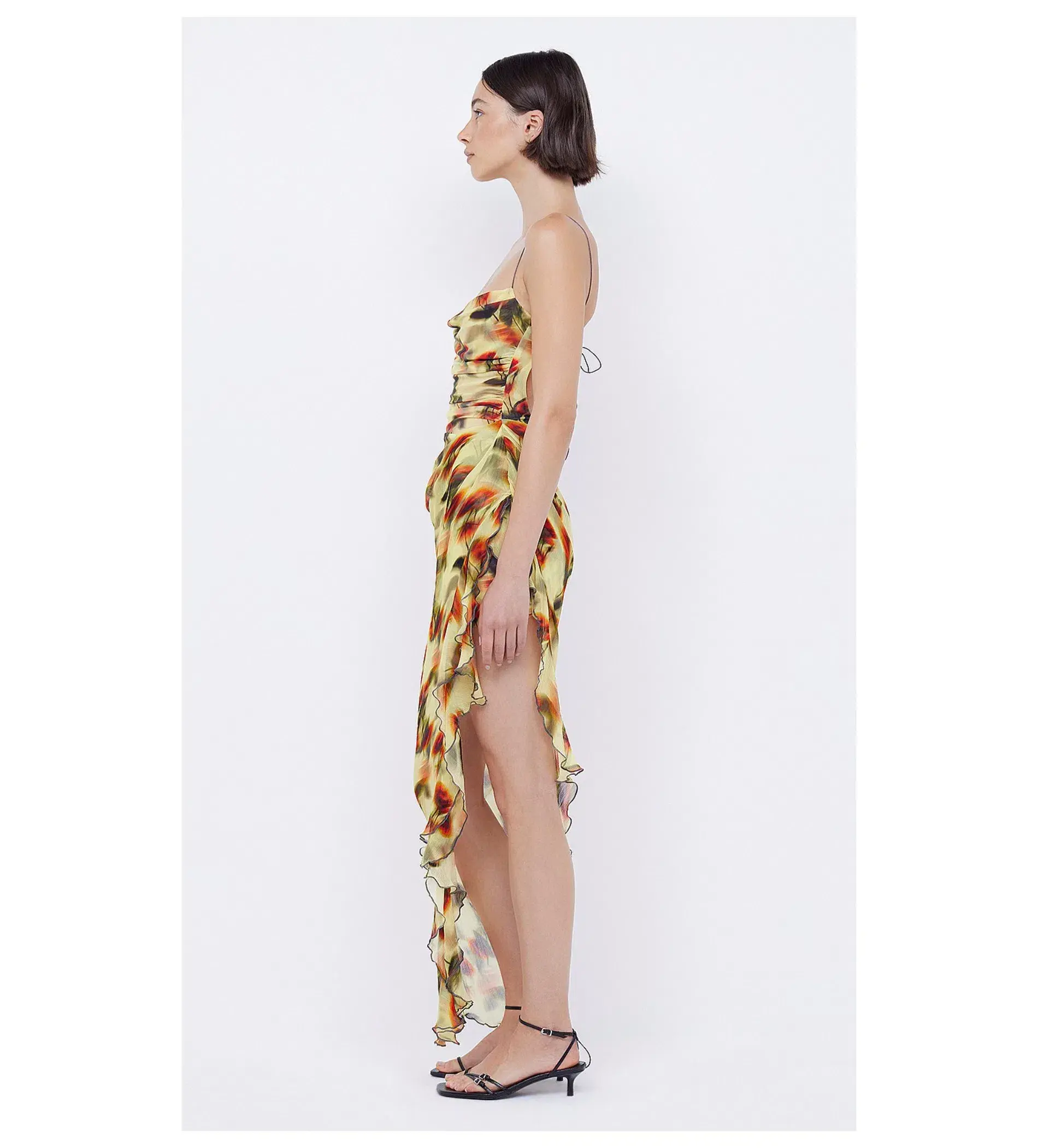 Bec & Bridge Fiore Asym Maxi Dress Multi Size UK 12 - Image 4