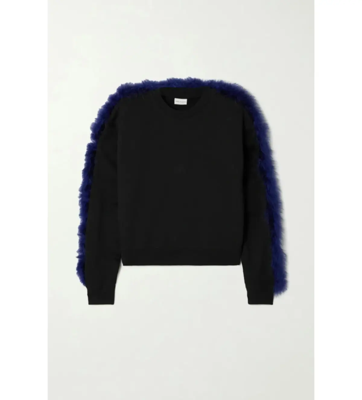 Dries Van Noten Feather-trimmed Sweater Black Size UK 10 - Image 3