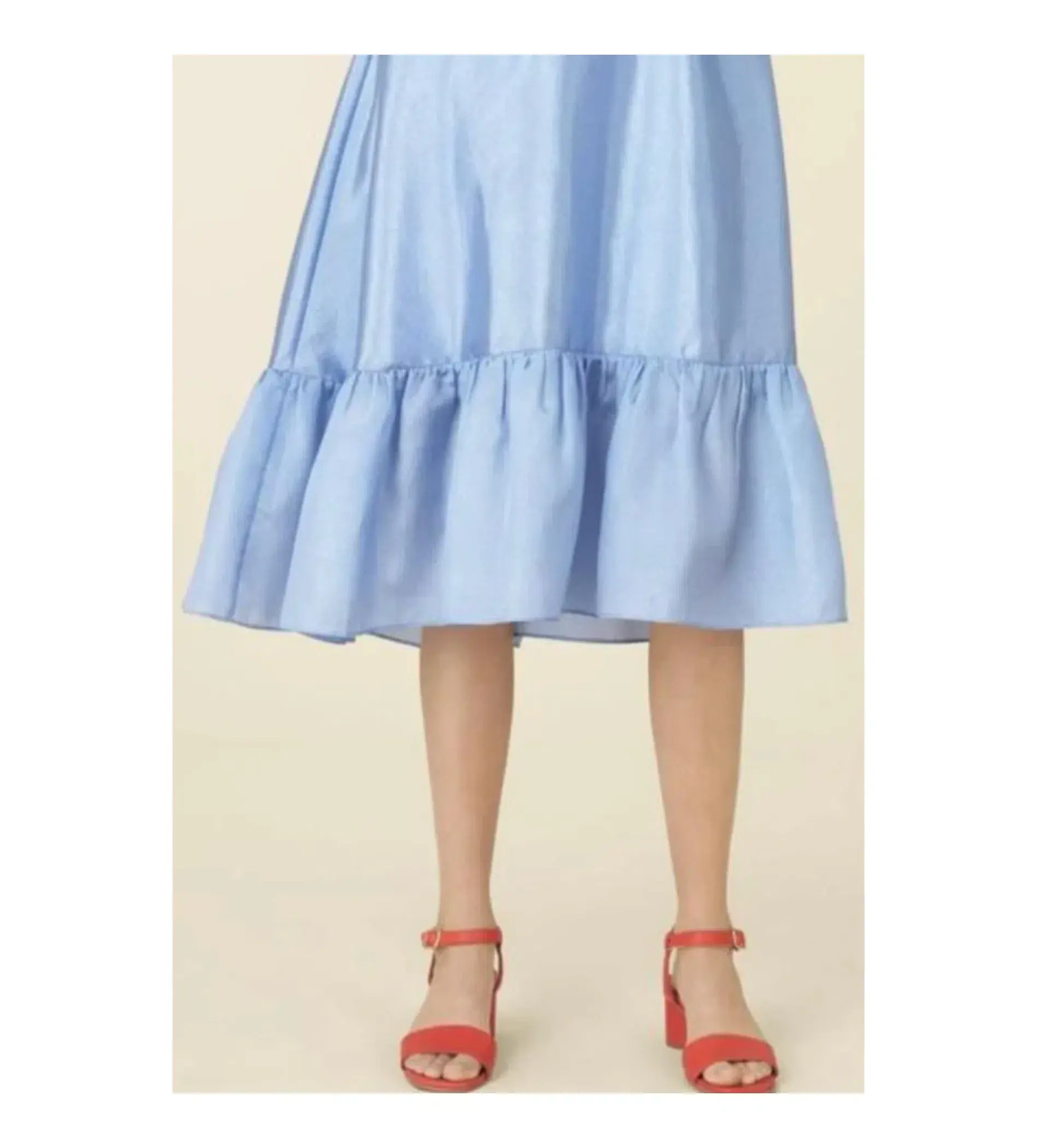 Stine Goya Rent Betty Midi Skirt Blue Size UK 12 - Image 3
