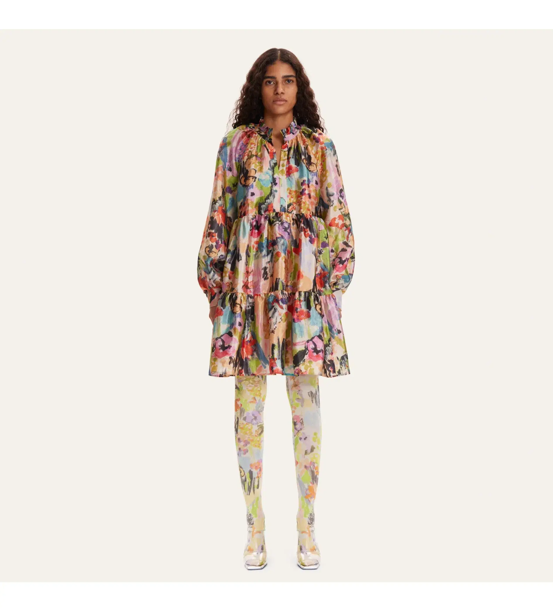 Stine Goya Jasmine Dress in Abstract Floral Size UK 12 - Image 1