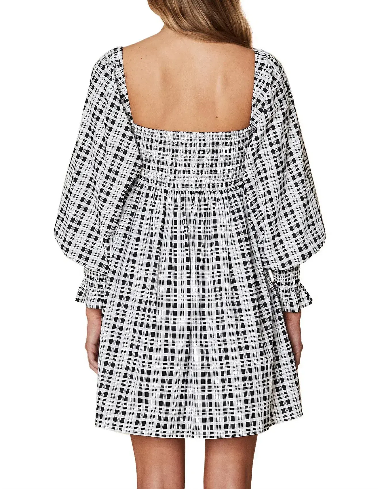 Faithfull the Brand Delano Checked Mini Dress Size UK 10 - Image 2