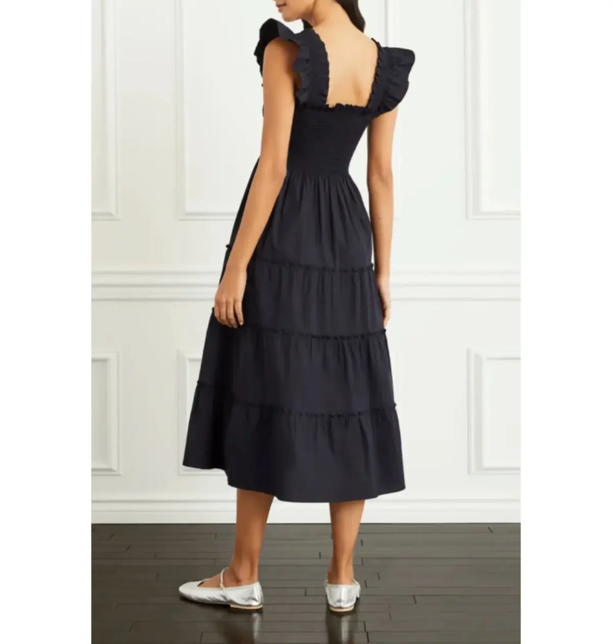 Hill House Home The Ellie Nap Midi Dress Black Size 10 - Image 3