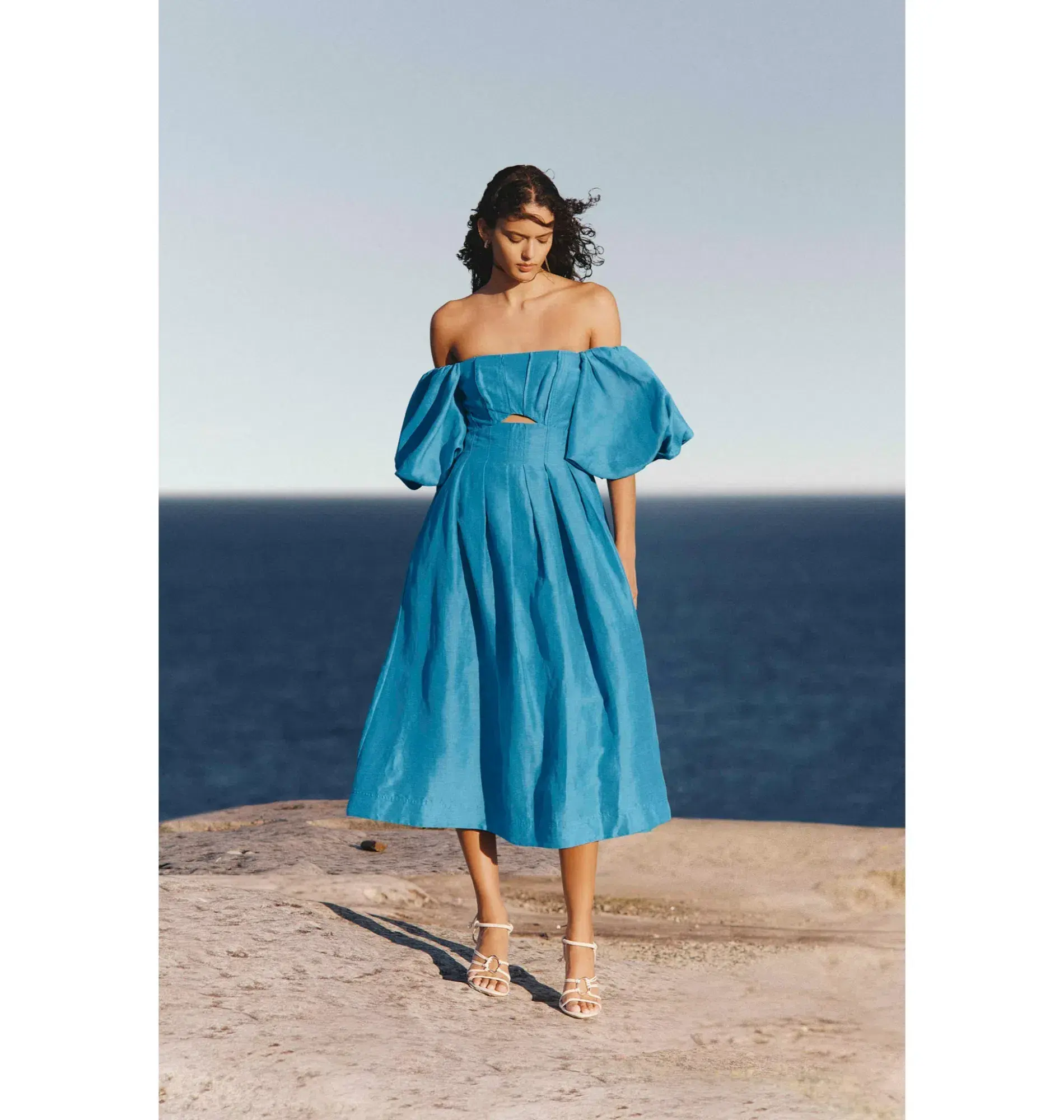 Aje Eugenie Dress Azure Blue Size UK 12 - Image 1
