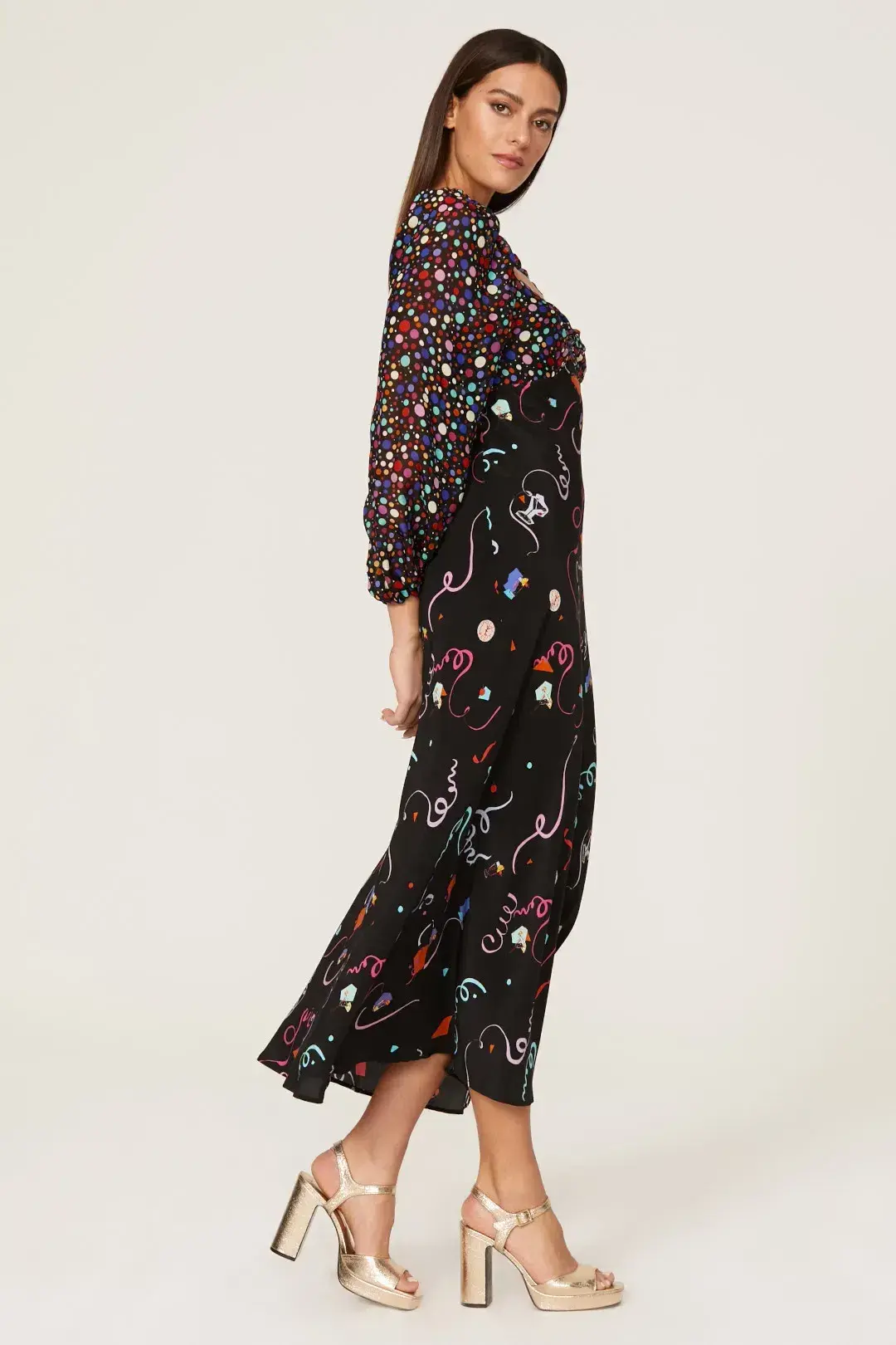 Rixo Gio - Happy Hour Confetti Mix Mini Dress Size UK 10 - Image 2
